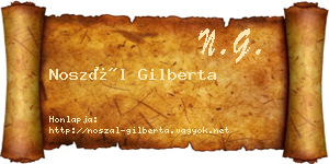 Noszál Gilberta névjegykártya